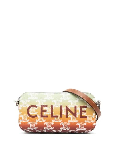 2024 Triomphe Coated Canvas Sunset Logo Horizontal Pouch crossbody bag by CELINE 