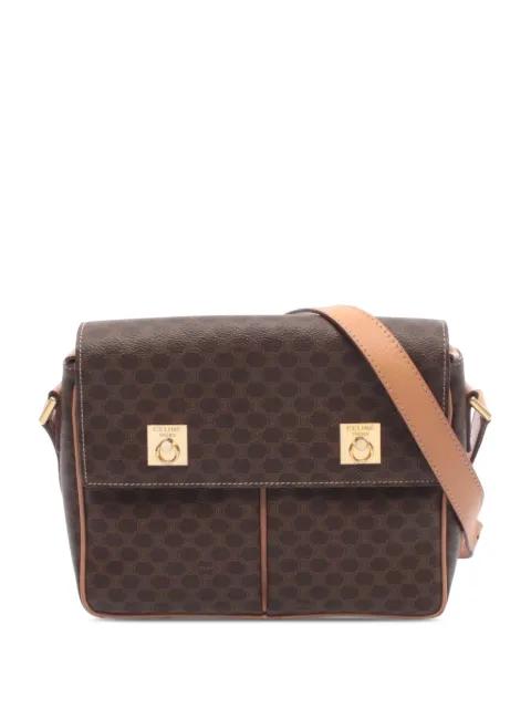 20th Century Macadam Coated Canvas Messenger Bag shoulder bag by CELINE 