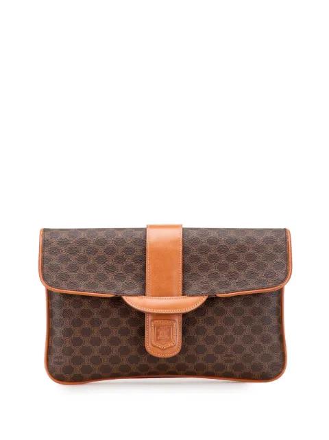 20th Century Macadam Coated Canvas clutch bag by CELINE 20th Century Macadam Coated Canvas clutch bag by CELINE