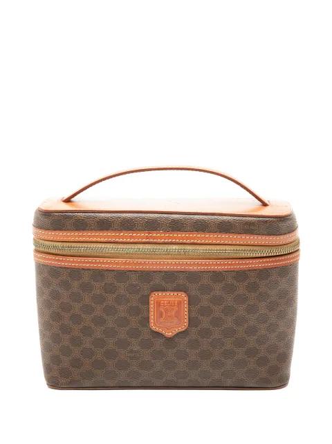 20th Century Macadam Coated Canvas vanity bag by CELINE 