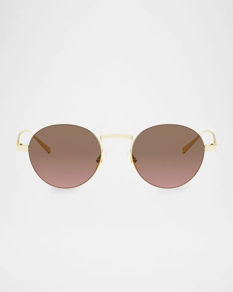 49mm Metal Round Sunglasses by CELINE