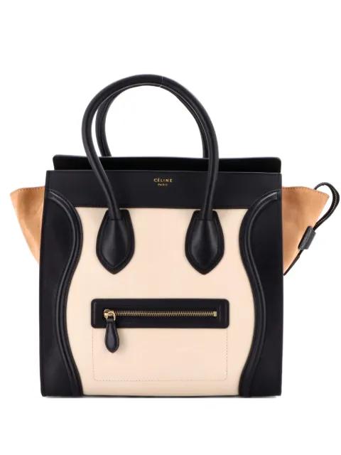 Bicolor Luggage Bag Leather Micro tote bag by CELINE 