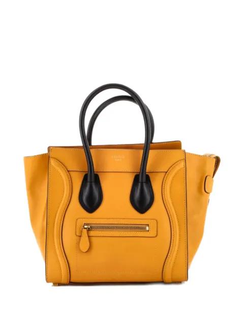 Bicolor Luggage Bag Leather Micro tote bag by CELINE 
