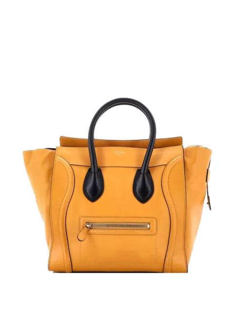 Bicolor Luggage Bag Leather Mini satchel by CELINE 