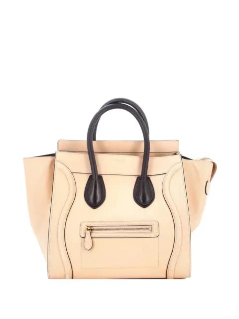 Bicolor Luggage Bag Leather Mini satchel by CELINE 
