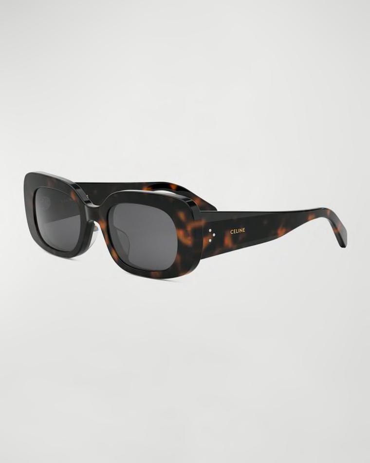Bold 3 Dots Acetate Rectangle Sunglasses by CELINE