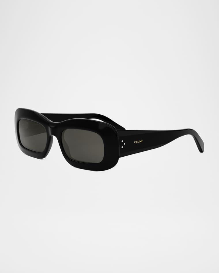 Bold 3 Dots Acetate Rectangle Sunglasses by CELINE