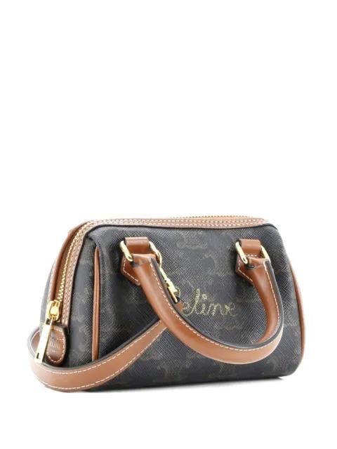 Boston Bag Triomphe Coated Canvas Mini satchel by CELINE 