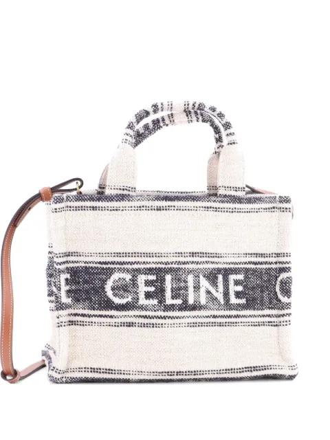 Cabas Thais Striped Jacquard Textile Small tote bag by CELINE 