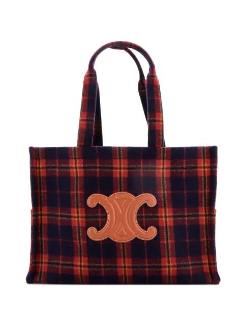 Cabas Thais Tartan Wool Large tote bag by CELINE 