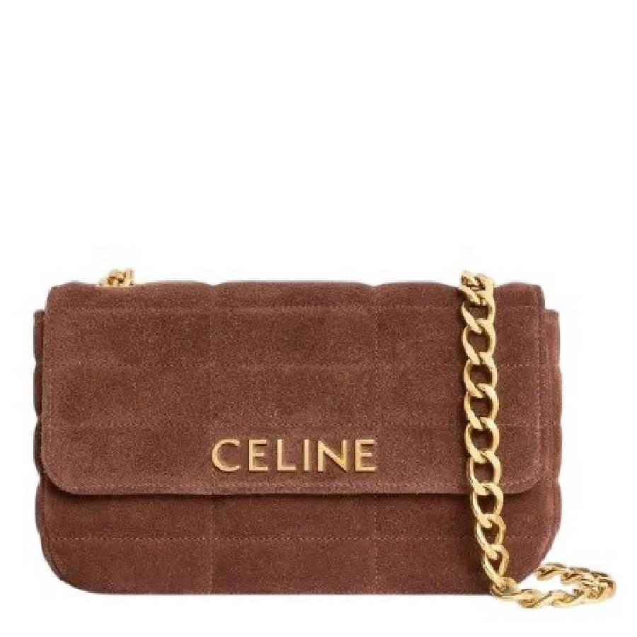 Celine Logo Monochrome Matelasse Shoulder Bag by CELINE