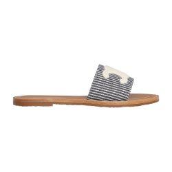 Celine Lympia in oshkosh canvas mules by CELINE