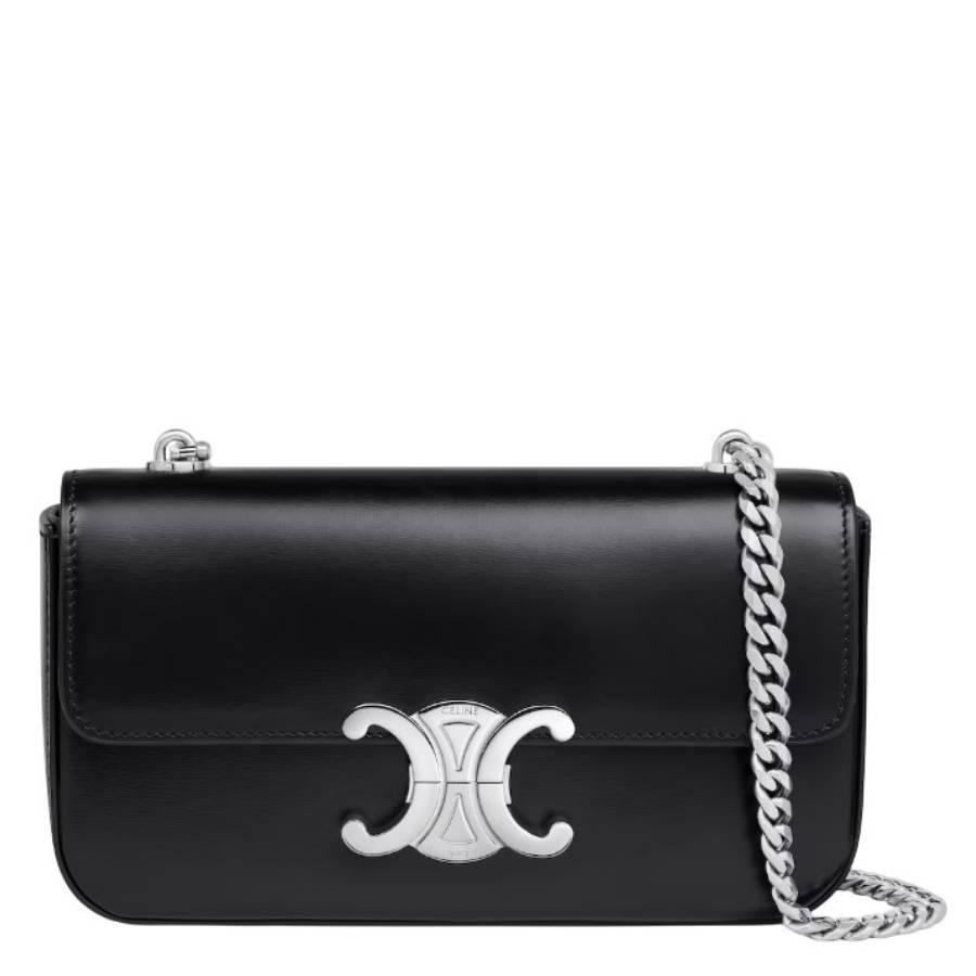 Celine Shiny Calfskin Claude Chain Shoulder Bag by CELINE
