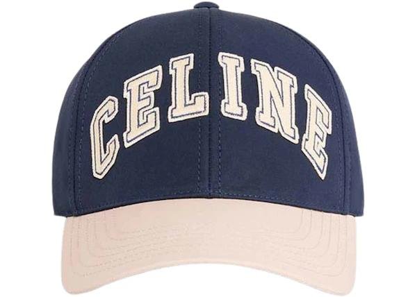Celine University Baseball Cap Navy/Cream by CELINE