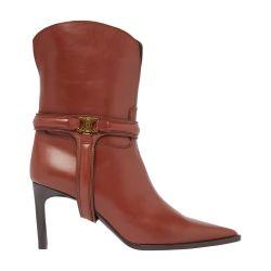 Celine verneuil Triomphe harness in calfskin low boots by CELINE