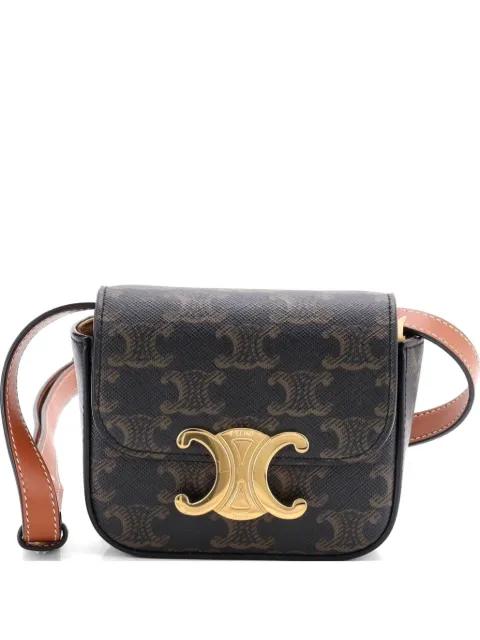 Claude Triomphe Coated Canvas Mini shoulder bag by CELINE 