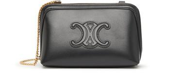 Clutch on chain leather Triomphe by CELINE