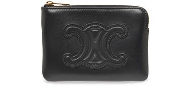 Coin & card pouch in smooth calfskin by CELINE