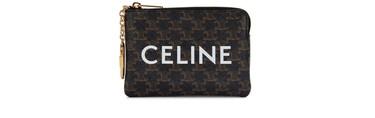 Coin & card pouch with hook by CELINE