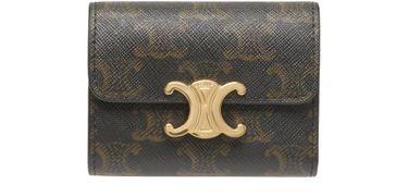 Compact wallet Triomphe in Triomphe canvas by CELINE