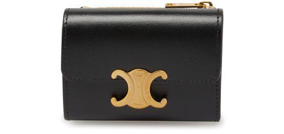Compact wallet Triomphe in shiny calfskin by CELINE