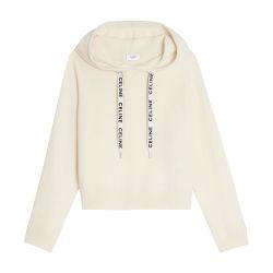 Cropped sweater with hood in wool and cashmere by CELINE