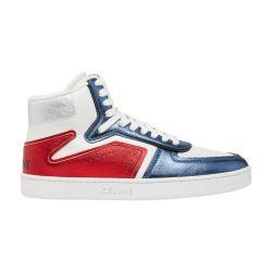 Ct-01 "z" trainer high top sneaker in laminated calfskin & calfskin by CELINE