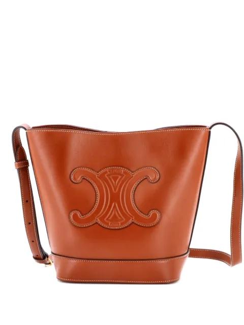 Cuir Triomphe Leather Small bucket bag by CELINE 