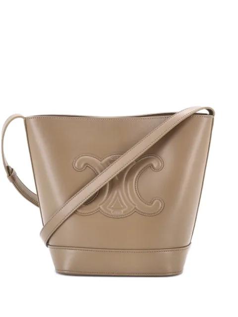 Cuir Triomphe Leather Small bucket bag by CELINE 