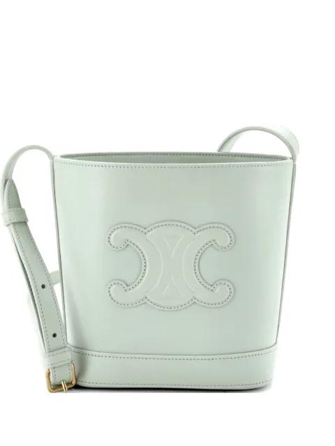 Cuir Triomphe Leather Small bucket bag by CELINE 