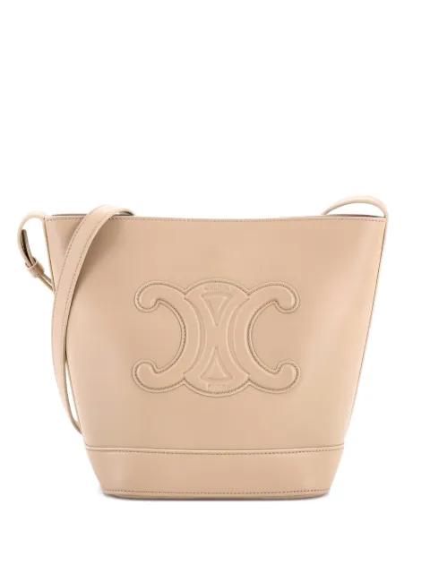 Cuir Triomphe Leather Small bucket bag by CELINE 