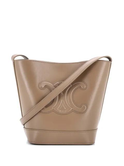 Cuir Triomphe Leather Small bucket bag by CELINE 