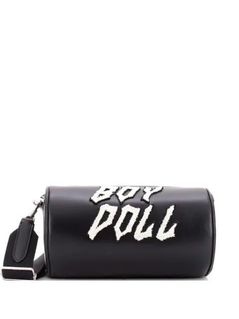 Cylinder Leather with Applique shoulder bag by CELINE 