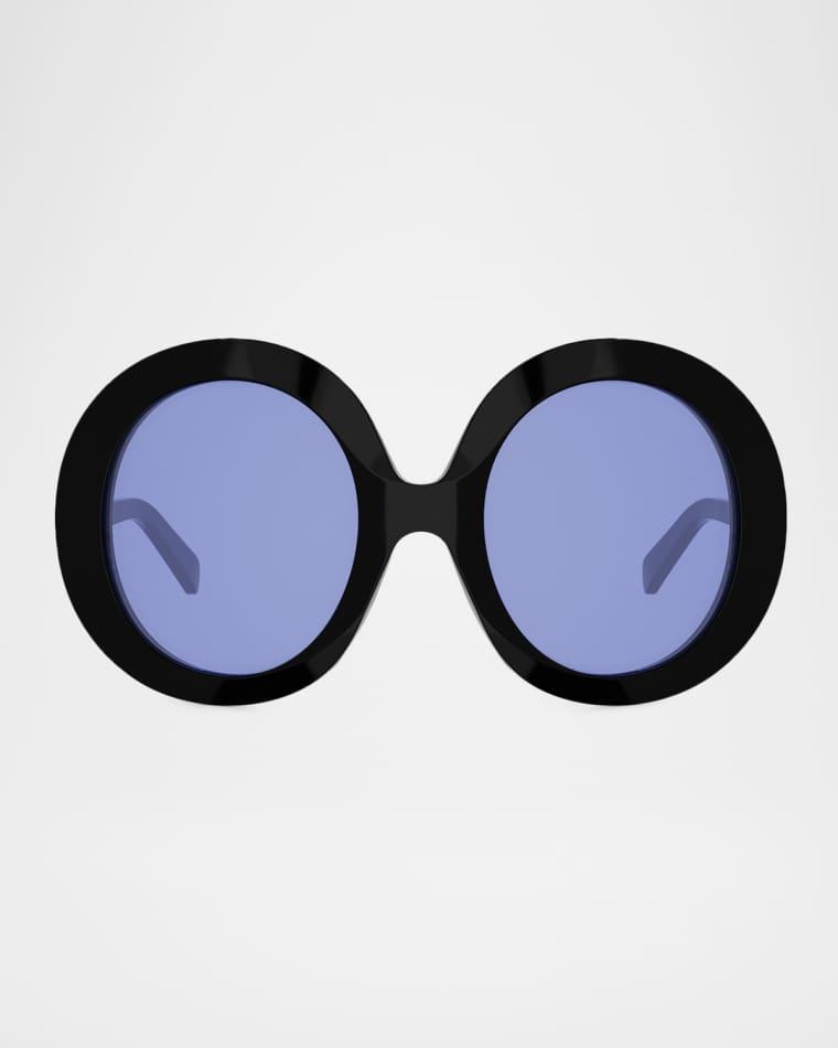 Disc 60mm Round Acetate Sunglasses by CELINE