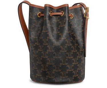 Drawstring small Triomphe canvas bag by CELINE