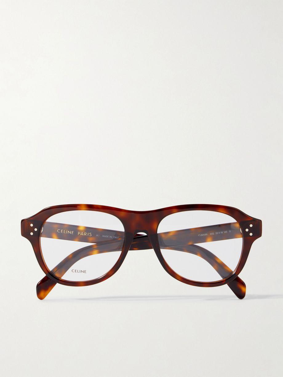 Aviator-style tortoiseshell acetate optical glasses by CELINE EYEWEAR