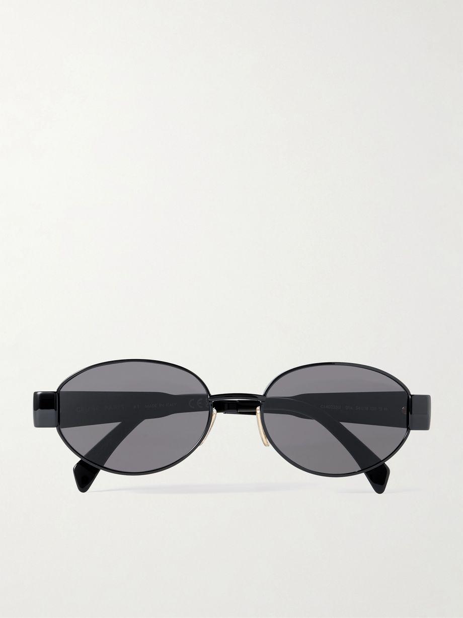 Oval-frame metal and acetate sunglasses by CELINE EYEWEAR