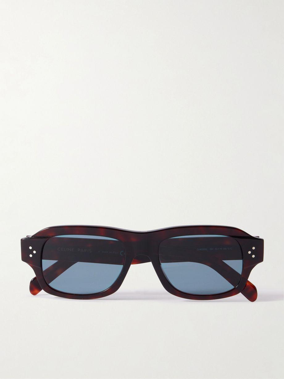 Square-frame tortoiseshell acetate sunglasses by CELINE EYEWEAR