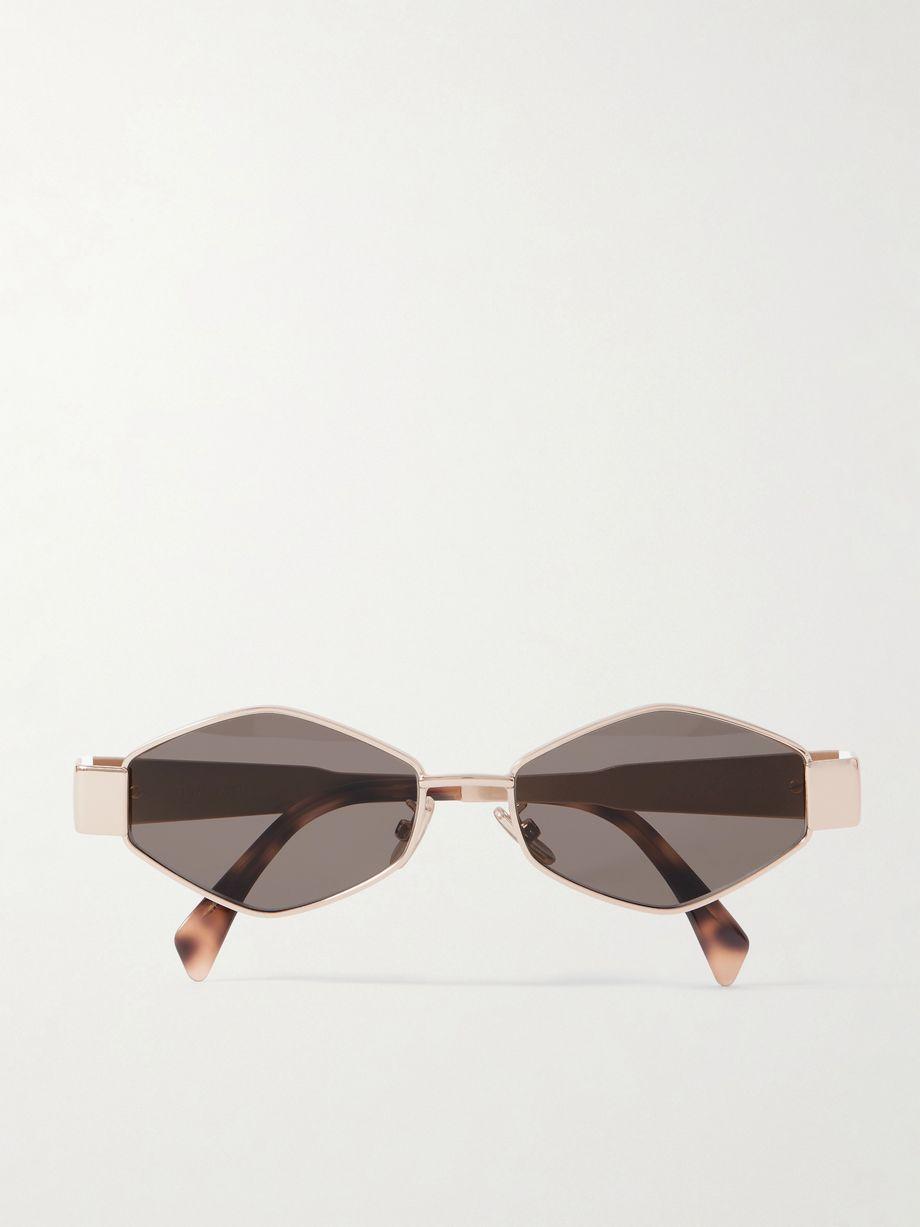 Triomphe hexagon-frame gold-tone sunglasses by CELINE EYEWEAR