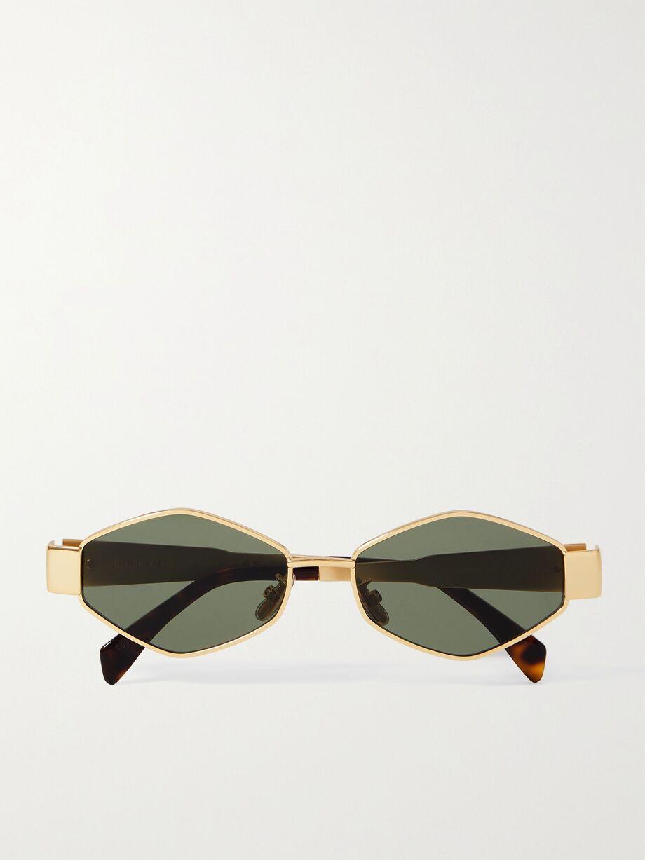 Triomphe hexagon-frame gold-tone sunglasses by CELINE EYEWEAR