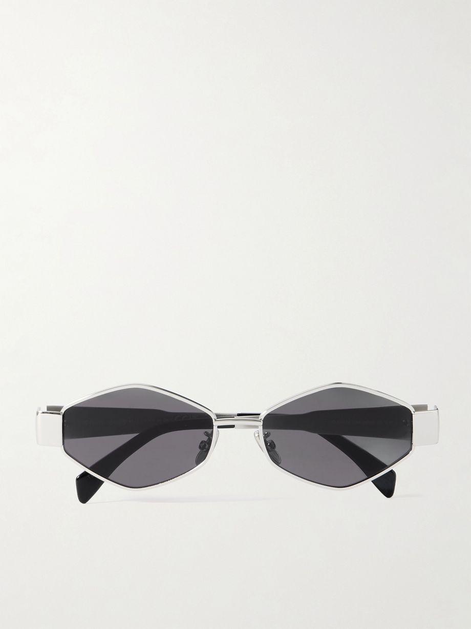Triomphe hexagon-frame silver-tone sunglasses by CELINE EYEWEAR