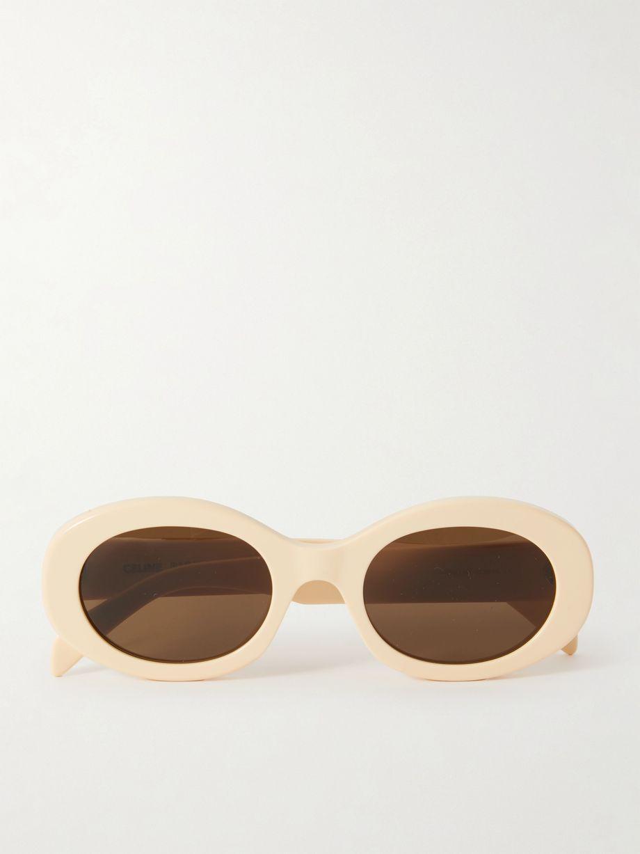 Triomphe oval-frame acetate sunglasses by CELINE EYEWEAR