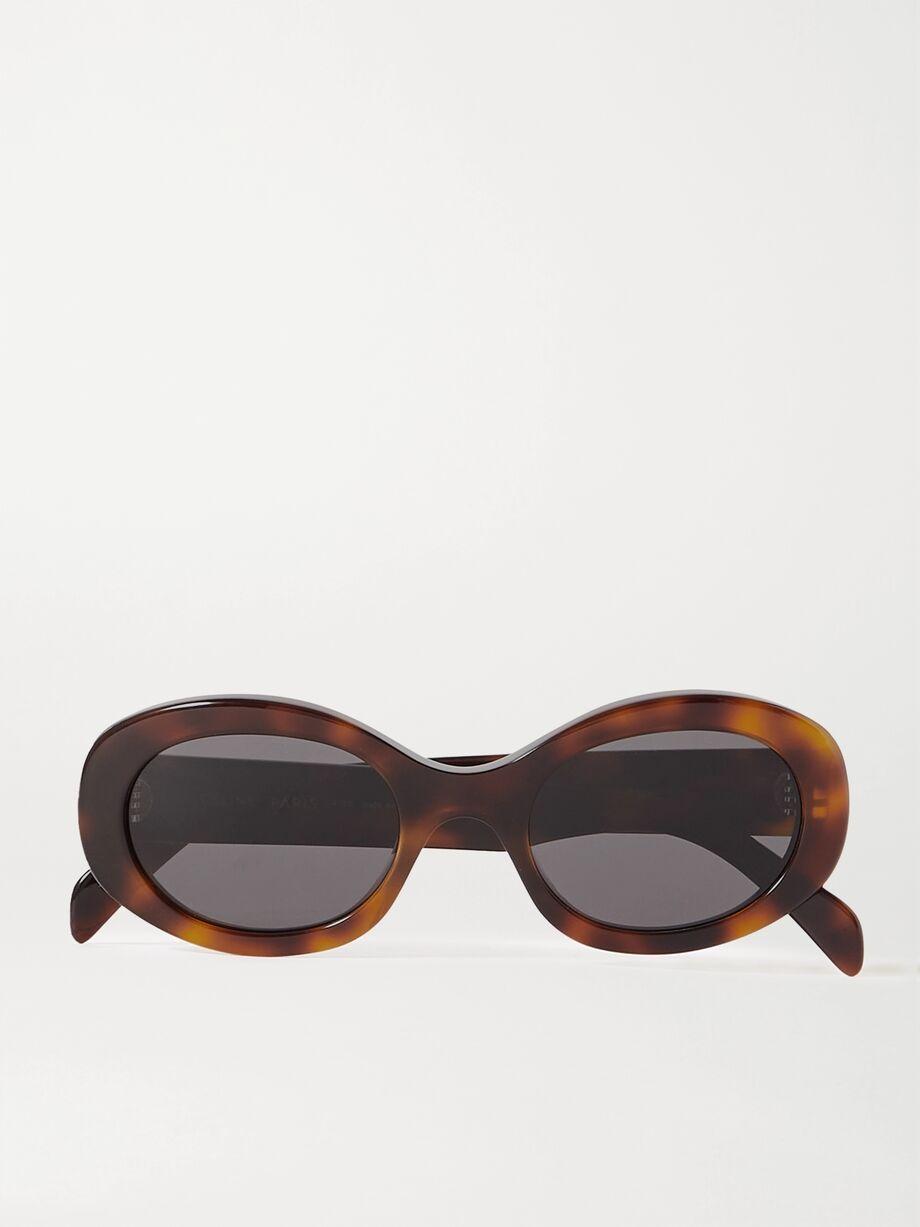 Triomphe oval-frame acetate sunglasses by CELINE EYEWEAR
