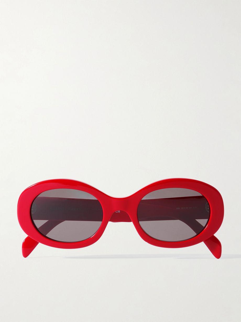 Triomphe oval-frame acetate sunglasses by CELINE EYEWEAR