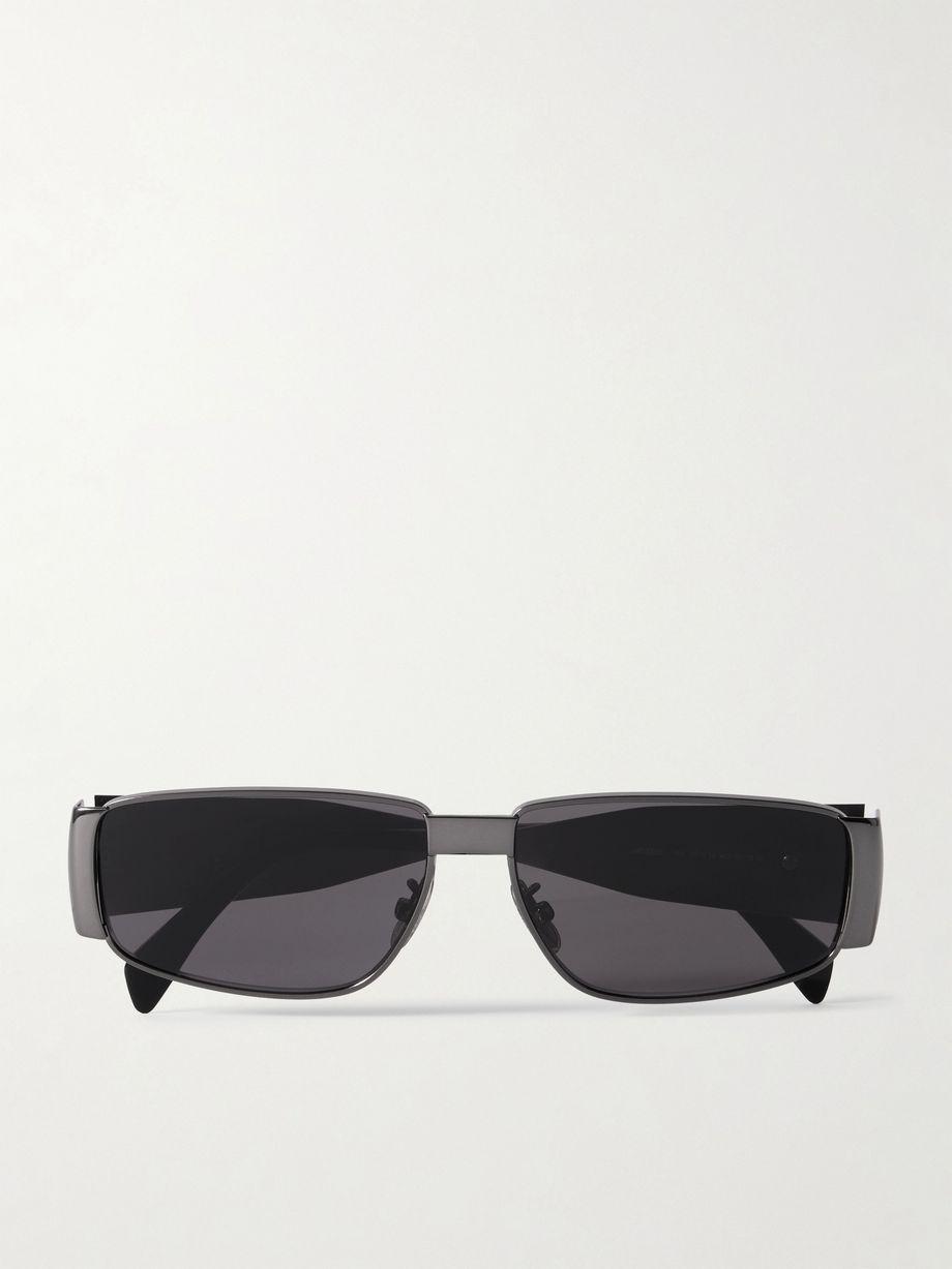 Triomphe rectangle-frame gunmetal-tone sunglasses by CELINE EYEWEAR