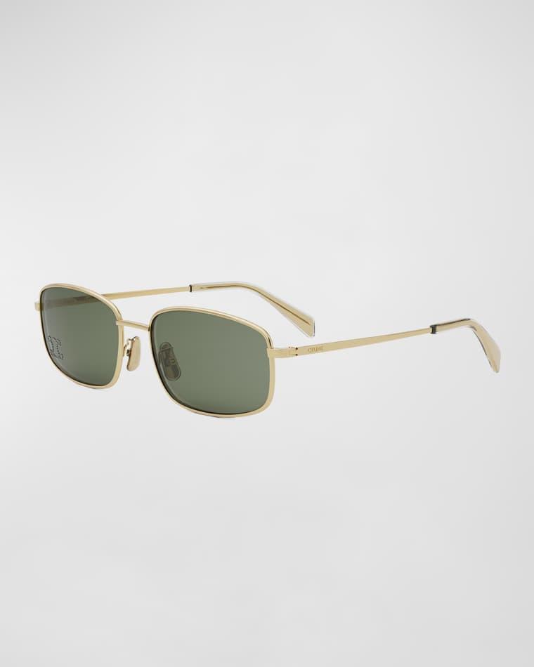 Embellished Triomphe Metal Rectangle Sunglasses by CELINE