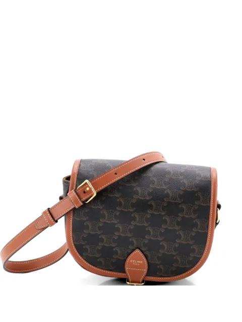 Folco Bag Triomphe Coated Canvas Medium crossbody bag by CELINE 