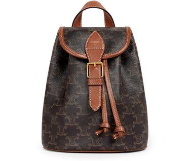 Folco Triomphe canvas and calfskin mini backpack by CELINE