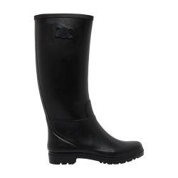 High Celine rain boots in natural rubber by CELINE