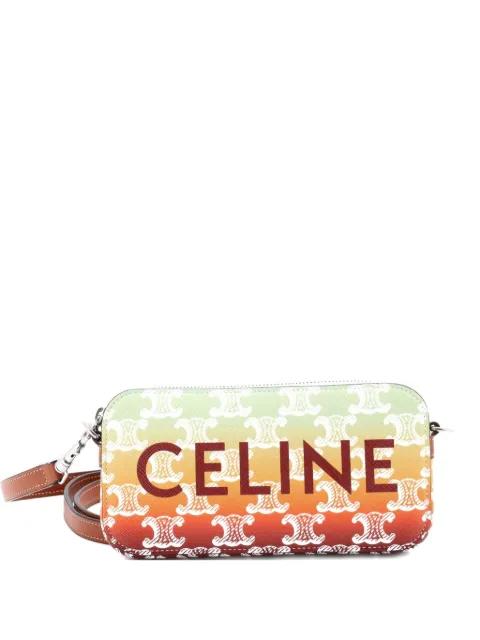 Horizontal Pouch Crossbody Bag Logo Triomphe Coated Canvas shoulder bag by CELINE 
